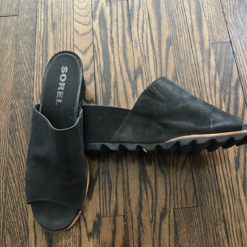 SOREL wedge slide sandals